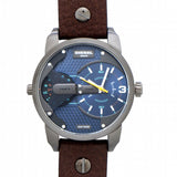 Diesel Mini Daddy Analog Blue Dial Brown Leather Strap Watch For Men - DZ7339 Buy Now By Diesel