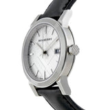 Burberry The City Silver Dial Black Leather Strap Watch for Women - BU9106 Buy Now By Burberry