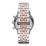 Emporio Armani Chronograph White Dial Two Tone Steel Strap Watch For Men - AR0399 Buy Now By Emporio Armani