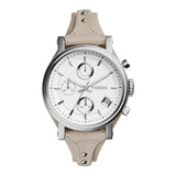 Fossil Boyfriend White Dial Beige Leather Strap Watch for Women - ES3811 Buy Now By Fossil
