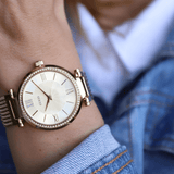 Guess Soho Champagne Dial Stainless Steel Mesh Bracelet Watch For Women - W0638L2 Buy Now By Guess