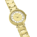 Guess Crystal Clear Analog Gold Dial Gold Steel Strap Watch for Women - GW0470L2 Buy Now By Guess