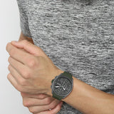 Hugo Boss Volane Chronograph Grey Dial Green Rubber Strap Watch For Men - 1513952 Buy Now By Hugo Boss