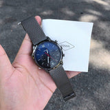 Fossil Neutra Chronograph Blue Dial Silver Mesh Bracelet Watch for Men - FS5383 Buy Now By Fossil