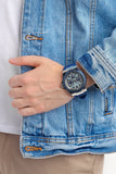 Guess Legacy Grey Dial Blue Silicone Strap Watch For Men - W1049G1 Buy Now By Guess