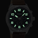 Fossil Brox Multifunction Green Dial Brown Leather Strap Watch for Men - BQ2801 Buy Now By Fossil