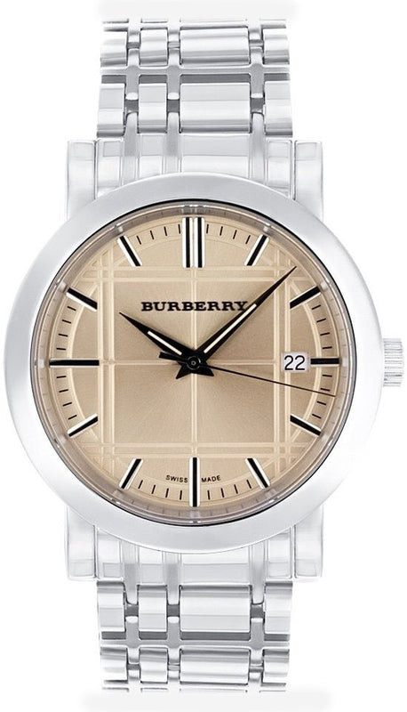 Burberry Heritage Collection Rose Gold Dial Silver Steel Strap Watch for Men - BU1352 Buy Now By Burberry