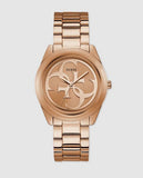 Guess G-Twist Rose Gold Dial Rose Gold Steel Strap Watch for Women - W1082L3 Buy Now By Guess