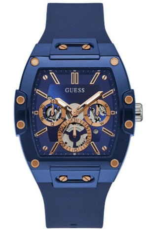 Guess Phoenix Multifunction Blue Dial Blue Rubber Strap Watch for Men - GW0203G7 Buy Now By Guess