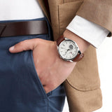 Tommy Hilfiger Deacon White Dial Brown Leather Strap Watch for Men - 1791550 Buy Now By Tommy Hilfiger