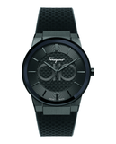 Salvatore Ferragamo Sapphire Black Dial Black Rubber Strap Watch for Men - SFHP00320 Buy Now By Salvatore Ferragamo