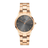 Daniel Wellington Iconic Link Grey Dial Gold Steel Strap Watch For Women - DW00100334 Buy Now By Daniel Wellington