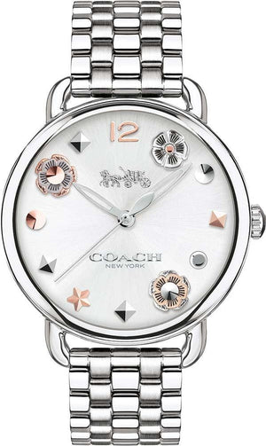 Coach Delancey White Dial Silver Steel Strap Watch for Women - 14502810 Buy Now By Coach