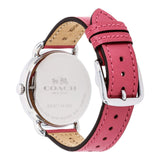 Coach Delancey White Dial Pink Leather Strap Watch for Women - 14502717 Buy Now By Coach