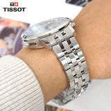 Tissot T Sport PRC 200 Chronograph White Dial Silver Steel Strap Watch For Men - T114.417.11.037.00 Buy Now By Tissot