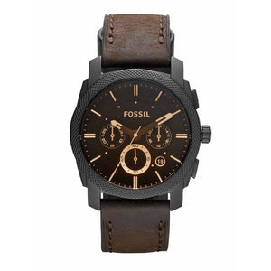 Fossil Machine Flight Chronograph Brown Dial Brown Leather Strap Watch for Men - FS4656 Buy Now By Fossil