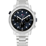 Tommy Hilfiger Troy Chronograph Blue Dial Silver Steel Strap Watch For Men - 1792104 Buy Now By Tommy Hilfiger