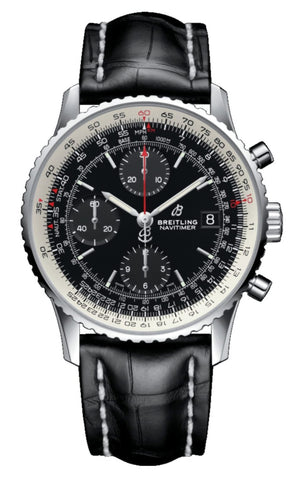 Breitling Navitimer 1 Chronograph 41mm Automatic Black Dial Black Leather Strap Mens Watch - A13324121B1P1 Buy Now By Breitling