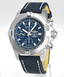 Breitling Avenger Chronograph 43 Blue Dial Blue Nylon Strap Watch for Men - A13385101C1X1 Buy Now By Breitling
