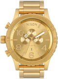 Nixon 51-30 Chrono Gold Dial Gold Steel Strap Watch for Men - A083-502