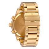 Nixon 51-30 Chronograph Gold Dial Gold Steel Strap Watch for Men - A083-502