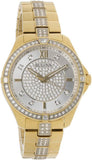 Bulova Crystal Collection Silver Crystal Dial Gold Steel Strap Watch for Women - 98L228 Buy Now By Bulova