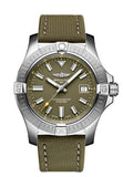 Breitling Avenger Automatic GMT 43 Green Dial Green Nylon Strap Watch for Men - A17318101L1X1 Buy Now By Breitling