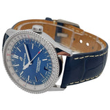 Breitling Navitimer Automatic 38mm Blue Dial Blue Leather Strap Mens Watch - A17325211C1P1 Buy Now By Breitling