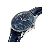 Breitling Navitimer Automatic 41 Blue Dial Blue Leather Strap Watch for Men - A17326161C1P3 Buy Now By Breitling