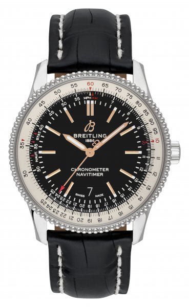 Breitling Navitimer 1 Automatic 41mm Black Dial Black Leather Strap Mens Watch - A17326211B1P1 Buy Now By Breitling