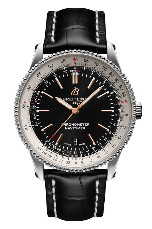Breitling Navitimer 1 Automatic 41mm Black Dial Black Leather Strap Mens Watch - A17326211B1P2 Buy Now By Breitling