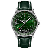 Breitling Navitimer Automatic 41mm Green Dial Green Leather Strap Watch for Men - A17326361L1P1 Buy Now By Breitling