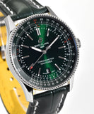 Breitling Navitimer Automatic 41mm Green Dial Green Leather Strap Watch for Men - A17326361L1P1 Buy Now By Breitling