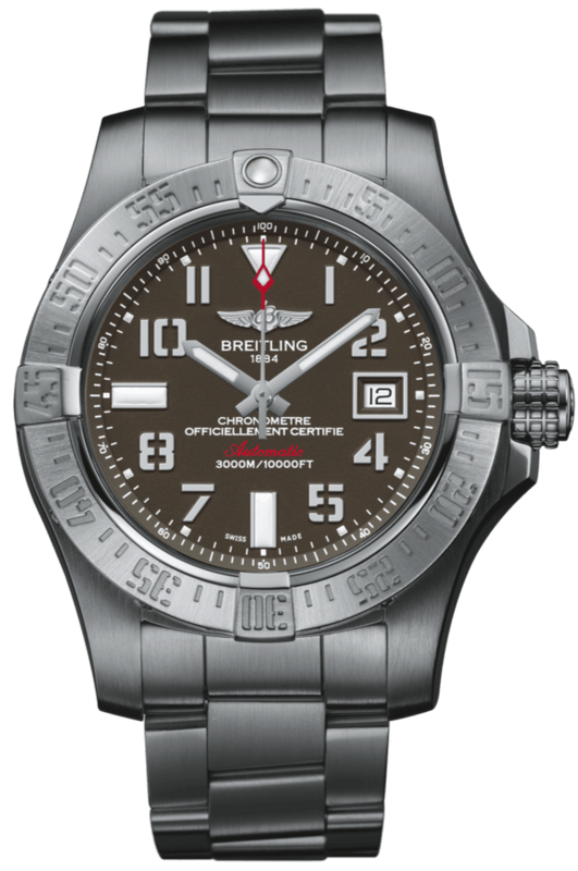 Breitling Avenger II Seawolf 45mm Grey Dial Silver Steel Strap Mens Watch - A1733110/F563 Buy Now By Breitling