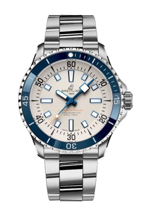 Breitling Superocean Automatic 42 White Dial Green Silver Steel Strap Watch for Men - A17375E71G1A1 Buy Now By Breitling