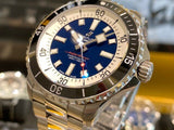 Breitling Superocean Automatic 44mm Blue Dial Silver Steel Strap Watch for Men - A17376211C1A1 Buy Now By Breitling