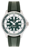 Breitling Superocean Automatic 44 Green Dial Green Rubber Strap Watch for Men - A17376A31L1S1 Buy Now By Breitling