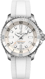Breitling Superocean Automatic 36 White Dial White Rubber Strap Watch for Men - A17377211A1S1 Buy Now By Breitling