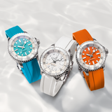 Breitling Superocean Automatic 36 Orange Dial Orange Rubber Strap Watch for Men - A17377211O1S1 Buy Now By Breitling