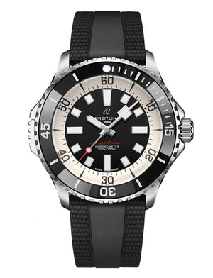Breitling Superocean Automatic 46 Black Dial Black Rubber Strap Watch for Men - A17378211B1S1 Buy Now By Breitling