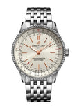 Breitling Navitimer Automatic 35 White Dial Silver Steel Strap Watch for Men - A17395F41G1A1 Buy Now By Breitling