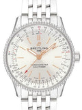 Breitling Navitimer Automatic 35 White Dial Silver Steel Strap Watch for Men - A17395F41G1A1 Buy Now By Breitling