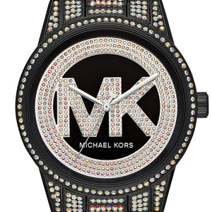 Michael Kors Ritz Crystals Black Dial Two Tone Steel Strap Watch for Women - MK6733 Buy Now By Michael Kors
