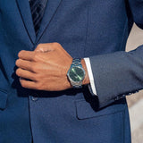 Daniel Wellington Iconic Link Emerald Green Dial Silver Steel Strap Watch For Men - DW00100427 Buy Now By Daniel Wellington