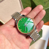 Gucci G Timeless Quartz Green Dial Two Tone Steel Strap Watch For Men - YA1264182 Buy Now By Gucci