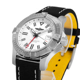 Breitling Avenger Automatic GMT 43 White Dial Black Nylon Strap Watch for Men - A32397101A1X1 Buy Now By Breitling