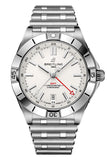 Breitling Chronomat GMT 40 White Dial Silver Steel Strap Watch for Men - A32398101A1A1 Buy Now By Breitling