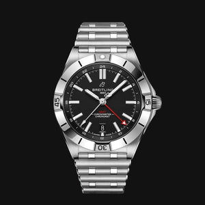 Breitling Chronomat GMT 40 Automatic Black Dial Silver Steel Strap Watch for Men - A32398101B1A1 Buy Now By Breitling