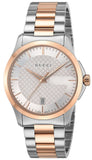 Gucci G Timeless Silver Dial Two Tone Steel Strap Watch For Men - YA126473 Buy Now By Gucci