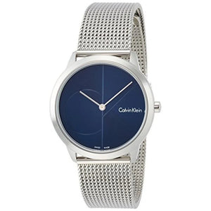 Calvin Klein Minimal Blue Dial Silver Mesh Bracelet Watch for Women - K3M2212N Buy Now By Calvin Klein